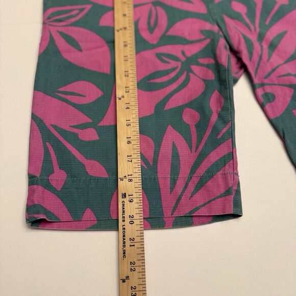 Vintage O'Neil Jr's 13 Green Pink 100% Ripstop Cotton Hawaiian Board Shorts - Picture 7 of 16